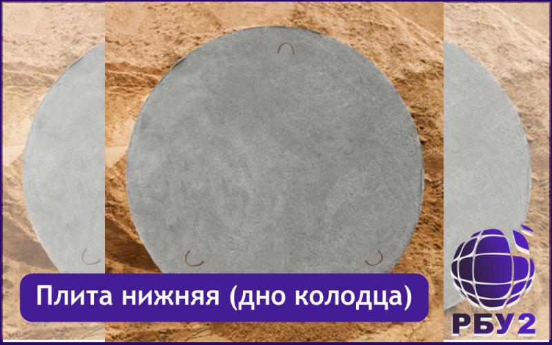 Дно колодца (плита нижняя)